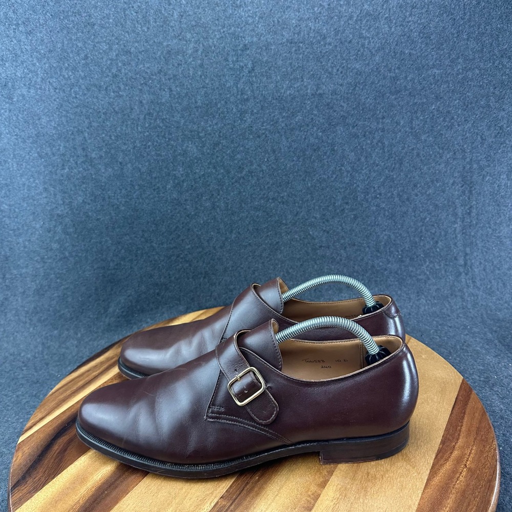 Brooks Brothers Peal & Co Leather Monk Strap Dress Shoes Brown Men's 10D - Picture 6 of 13